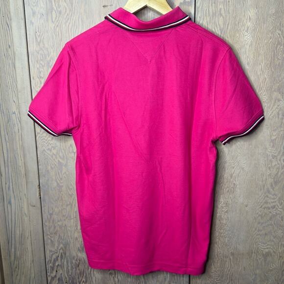 NWT Men’s Tommy Hilfiger Pink With Tommy Hilfiger Logo Polo Shirt Size Small - Picture 2 of 5
